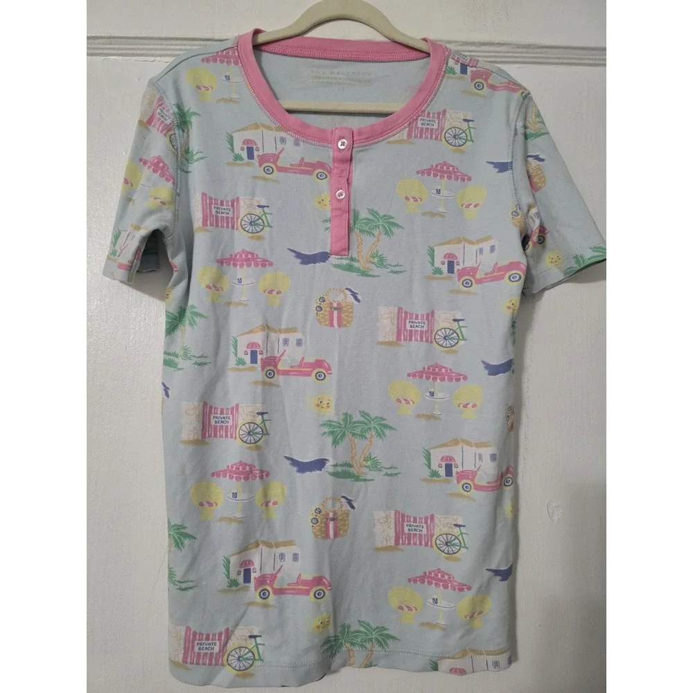 Beaufort Bonnet Company Pima Cotton Bahama Bound Pajamas Shirt Sz 14, Pants 12